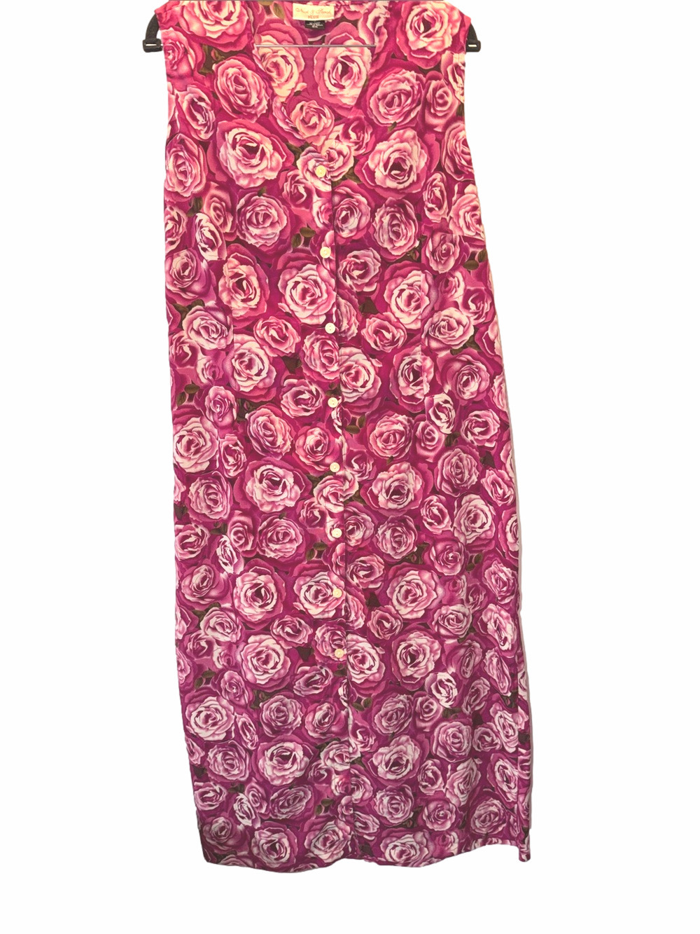 Nick & Sarah, Plus Size 2X, Rose Pink Maxi Dress, PTP 24”, L 51”, (T15-404)